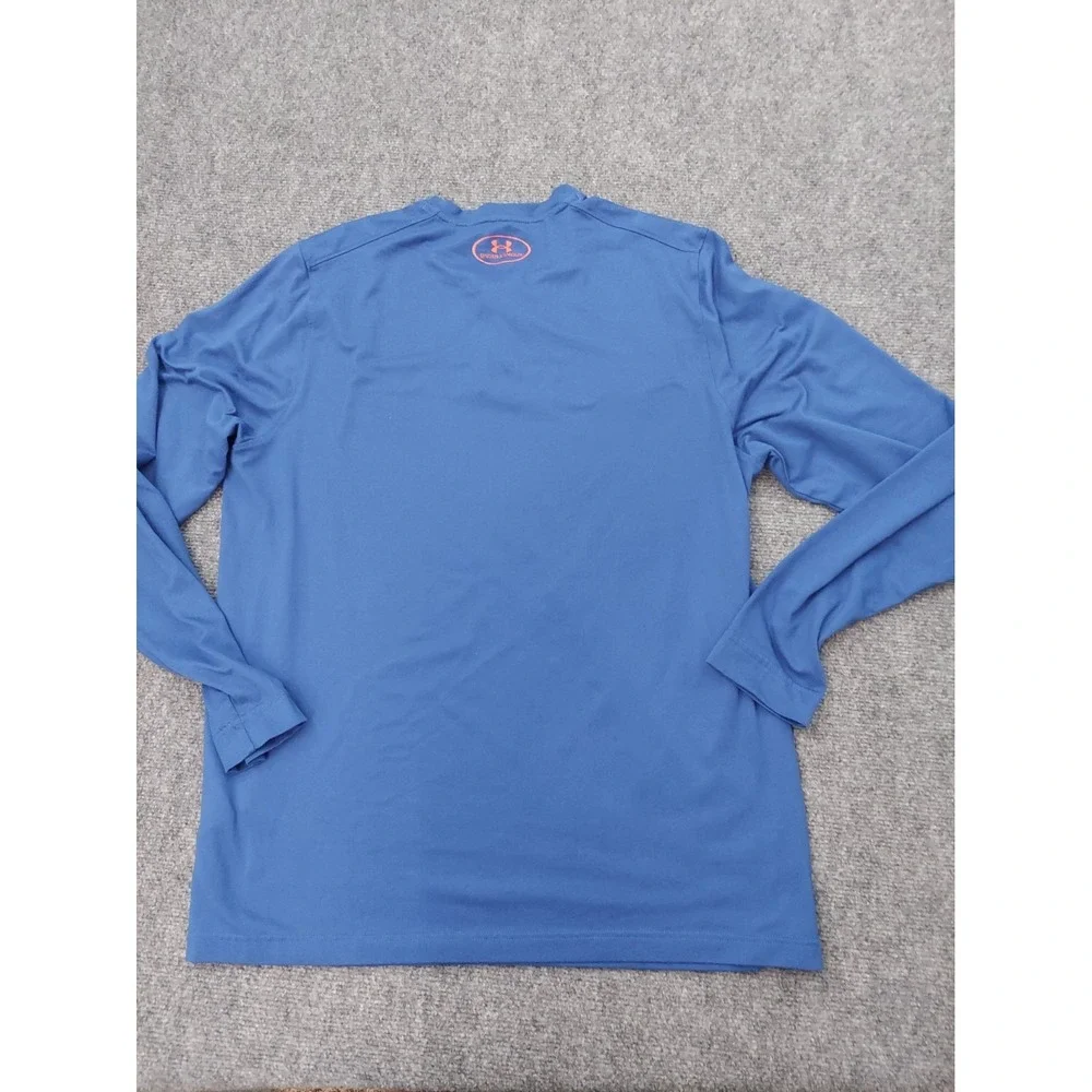 Lot 3 UNDER ARMOUR Shirt Men Medium Blue Black Henley Tee Short Long Sleeve Logo